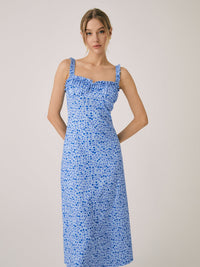 Damska Sukienka Midi w Kwiatowy Wzór | Elegancka Sukienka Damska