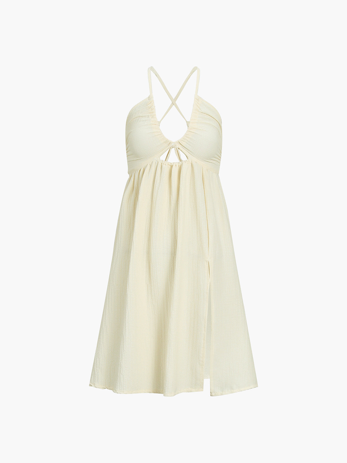 Damska Sukienka Midi z Odkrytymi Plecami i Rozcięciem | Elegancka Sukienka Damska