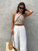 Damski Top z Wiązaniem na Szyi | Stylowy Top Damski