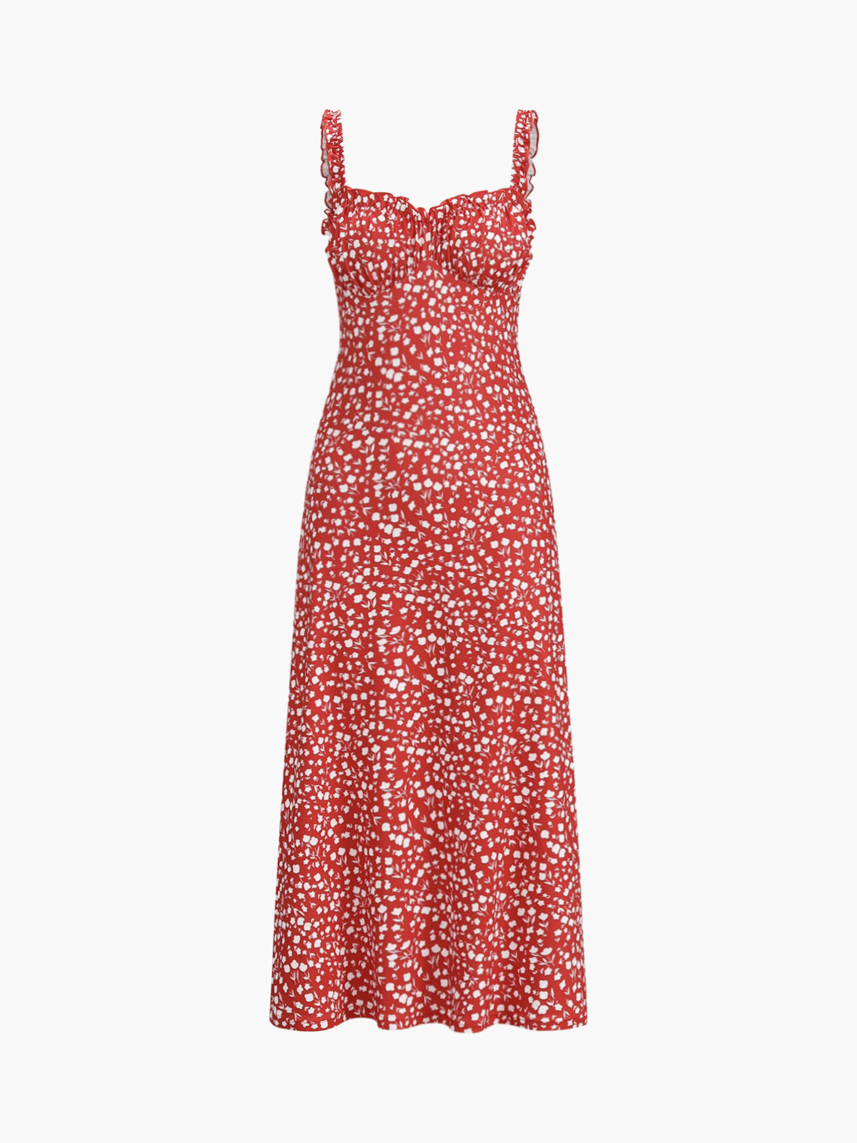 Damska Sukienka Midi w Kwiatowy Wzór | Elegancka Sukienka Damska