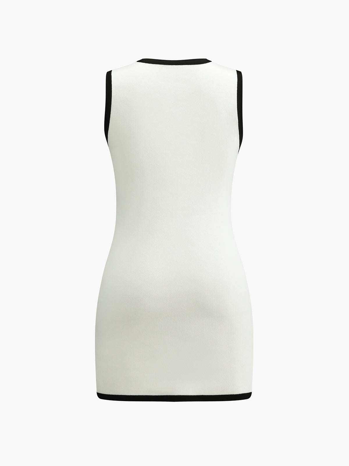Sukienka Mini Bez Rękawów z Guzikami | Elegancka Sukienka Damska