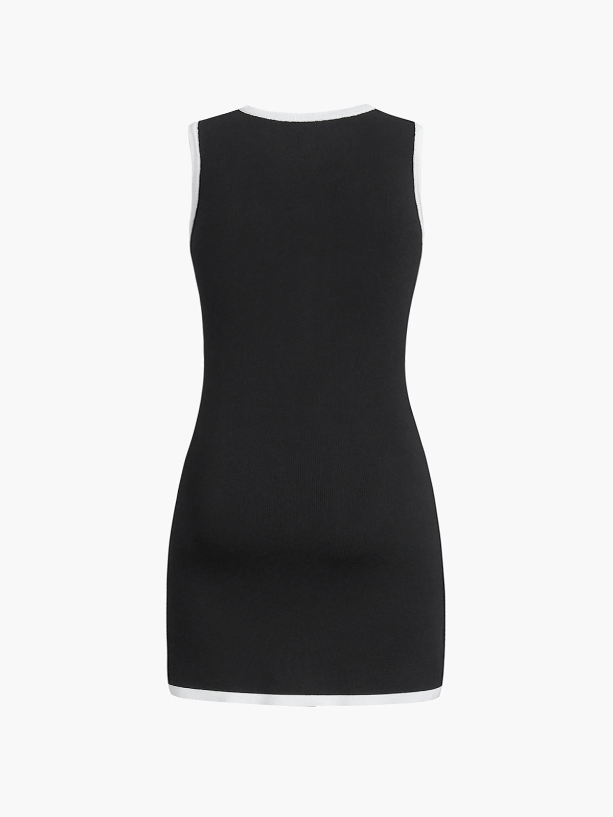 Sukienka Mini Bez Rękawów z Guzikami | Elegancka Sukienka Damska