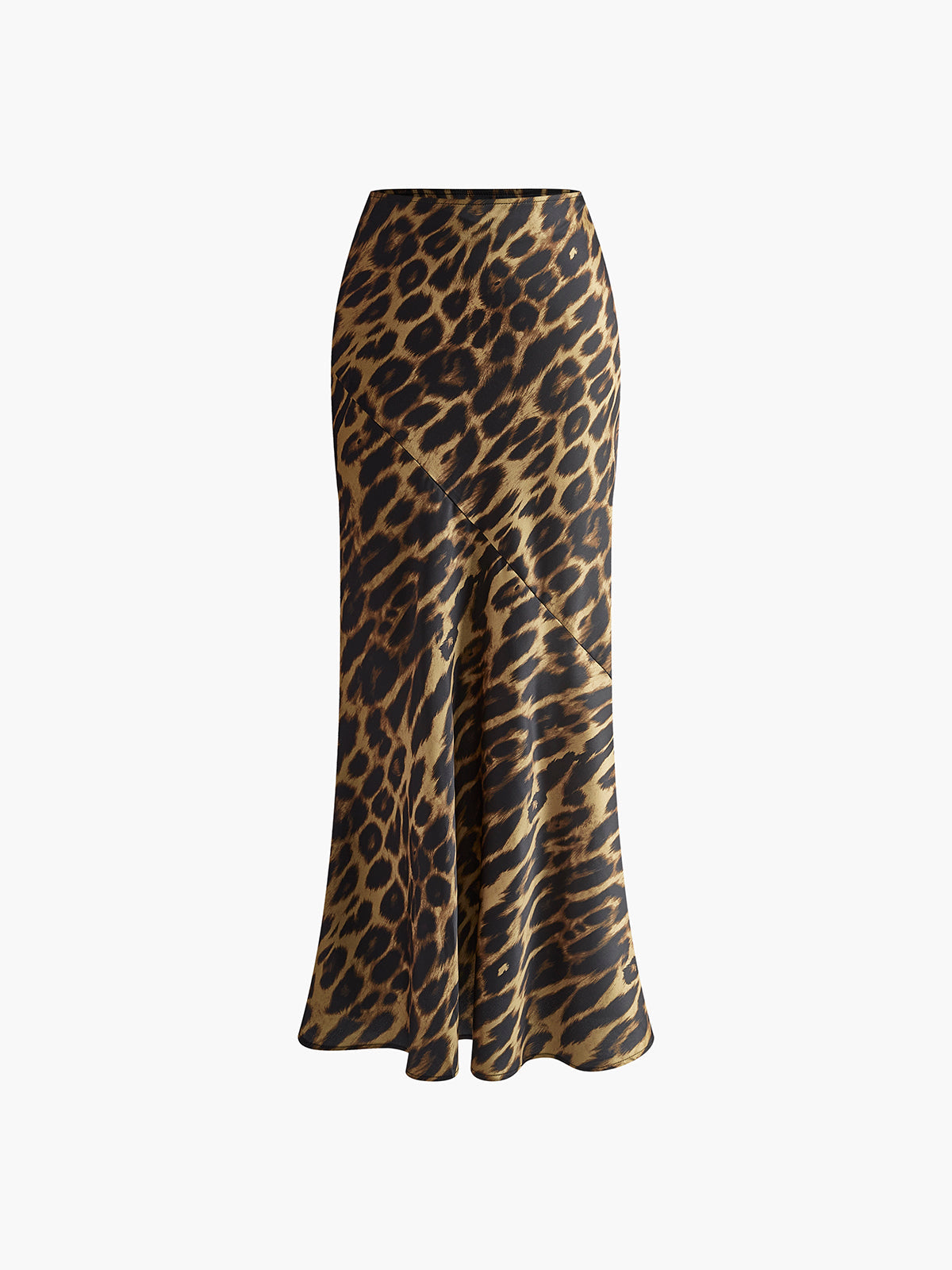 Damska Spódnica Maxi w Panterkę o Dopasowanym Kroju | Elegancka Spódnica Maxi