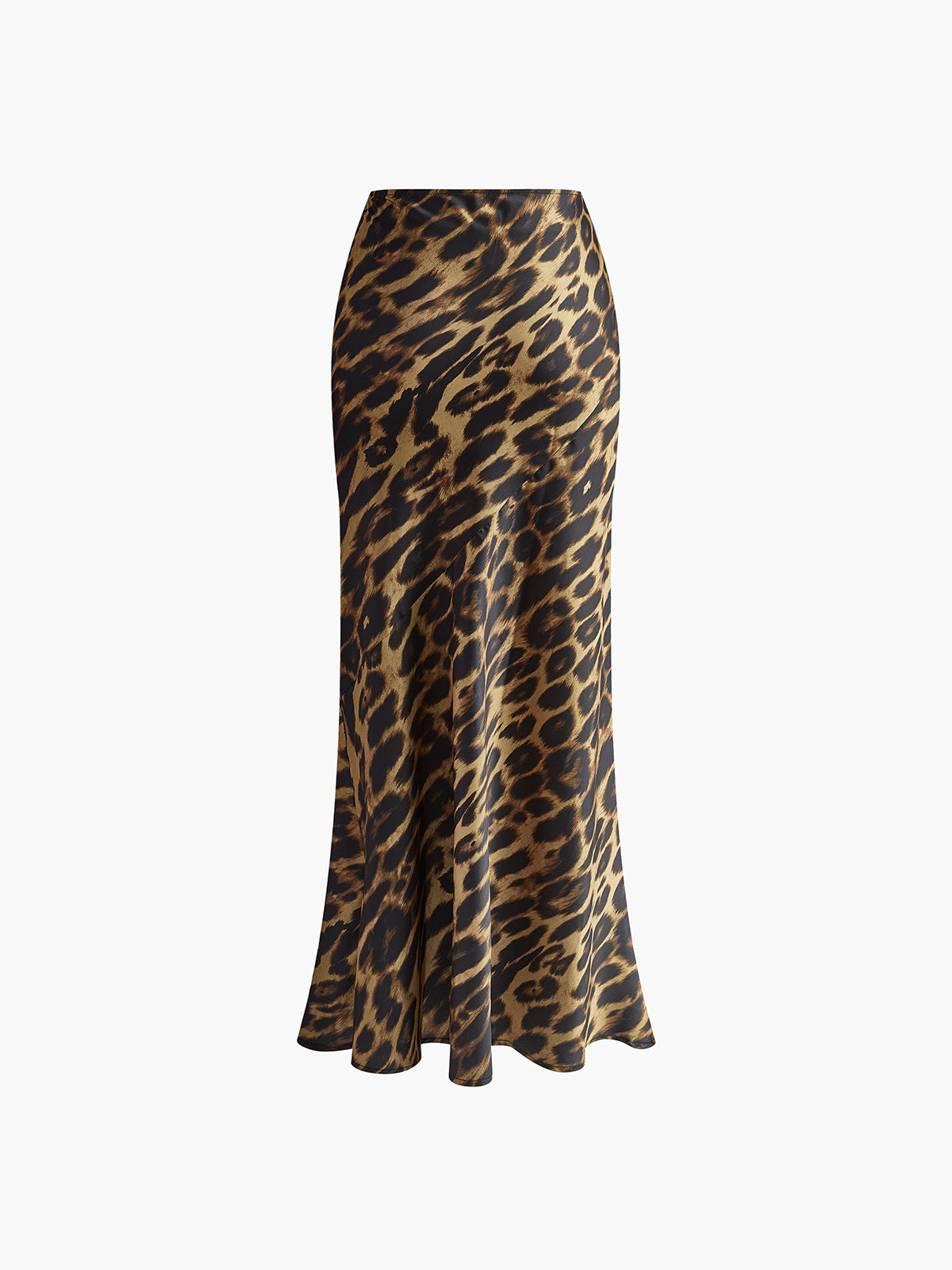 Damska Spódnica Maxi w Panterkę o Dopasowanym Kroju | Elegancka Spódnica Maxi