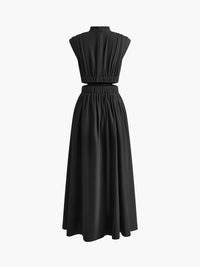 Sukienka Damska Maxi z Półgolfem i Wycięciem | Elegancka Sukienka Damska
