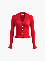 Damski Kardigan Prążkowany z Guzikami | Elegancki Sweter Damski