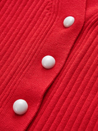 Damski Kardigan Prążkowany z Guzikami | Elegancki Sweter Damski