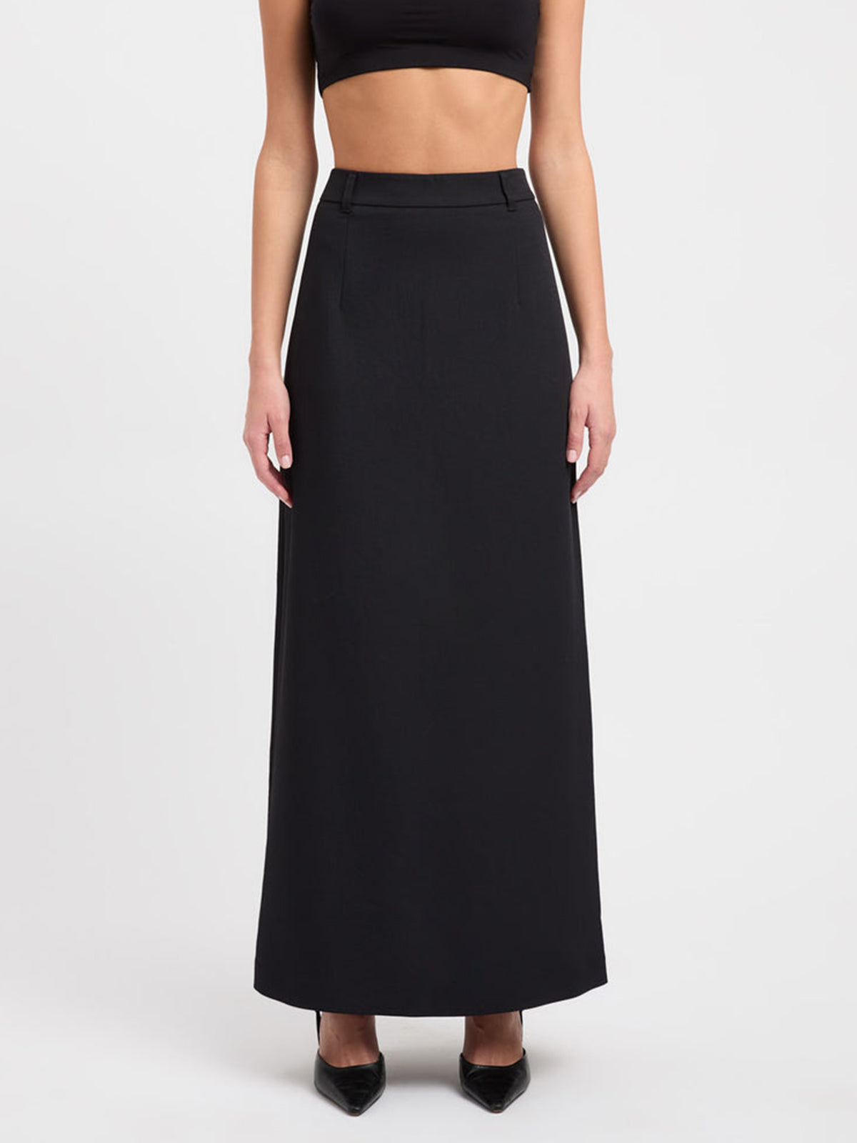 Długa Spódnica Maxi z Rozcięciem z Tyłu | Elegancka Spódnica Damska