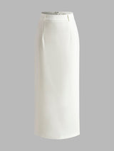 Długa Spódnica Maxi z Rozcięciem z Tyłu | Elegancka Spódnica Damska