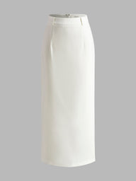 Długa Spódnica Maxi z Rozcięciem z Tyłu | Elegancka Spódnica Damska
