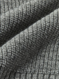 Damski Sweter z Kołnierzem i Wzorem Warkoczowym | Elegancki Sweter Damski