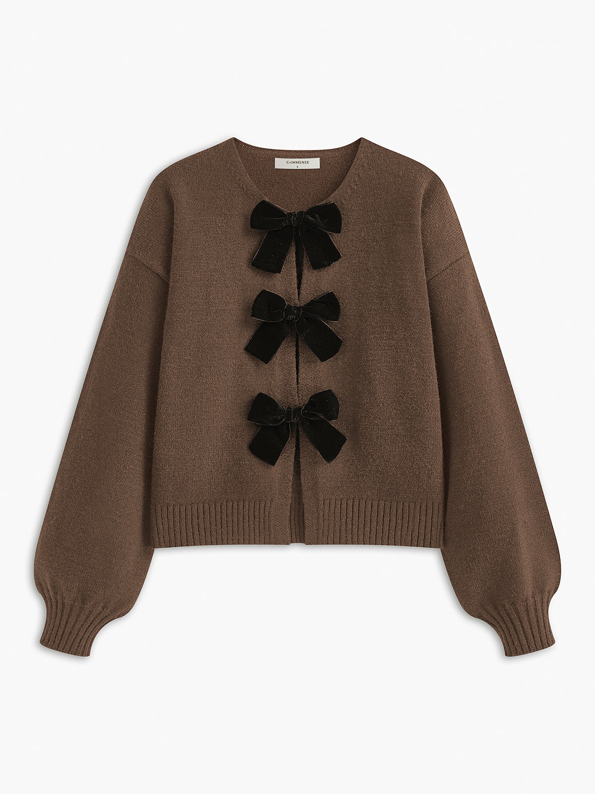 Sweter Damski z Kokardą i Rękawami Lantern | Stylowy Sweter Damski
