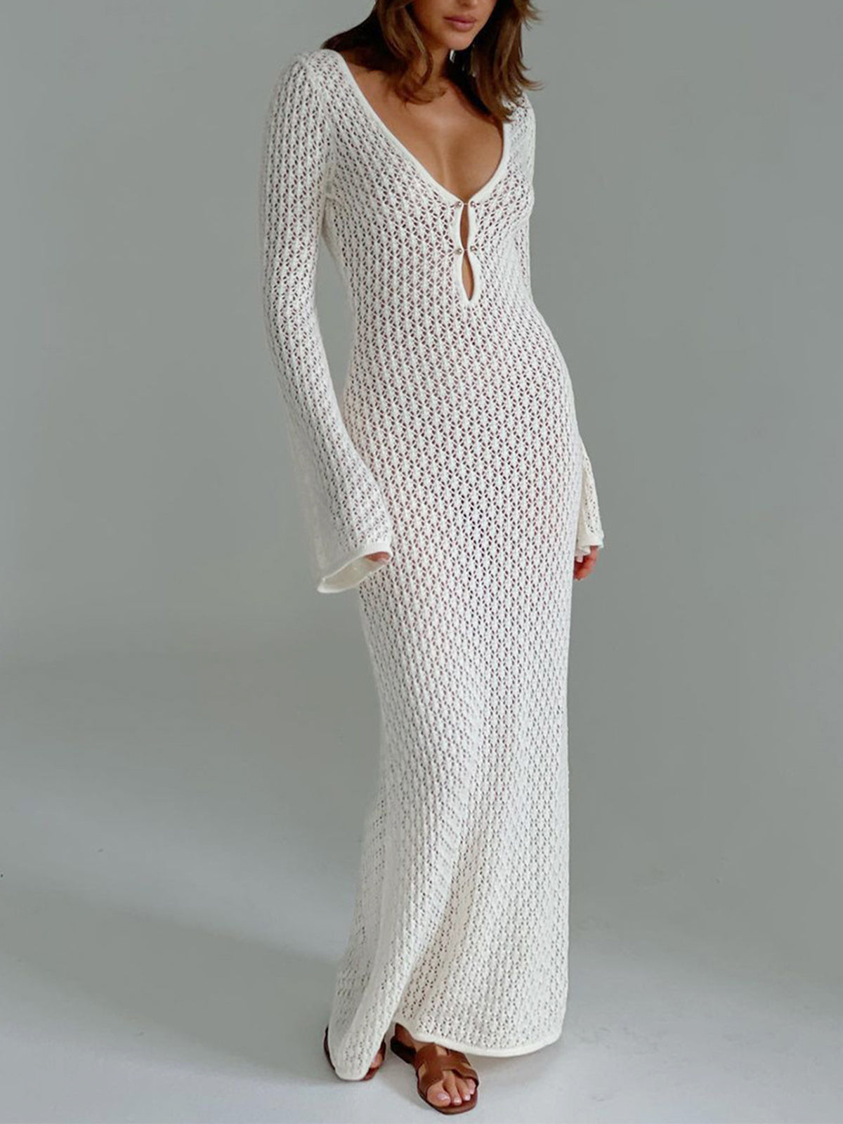 Sukienka Damska Maxi z Odkrytymi Plecami | Elegancka Sukienka Damska