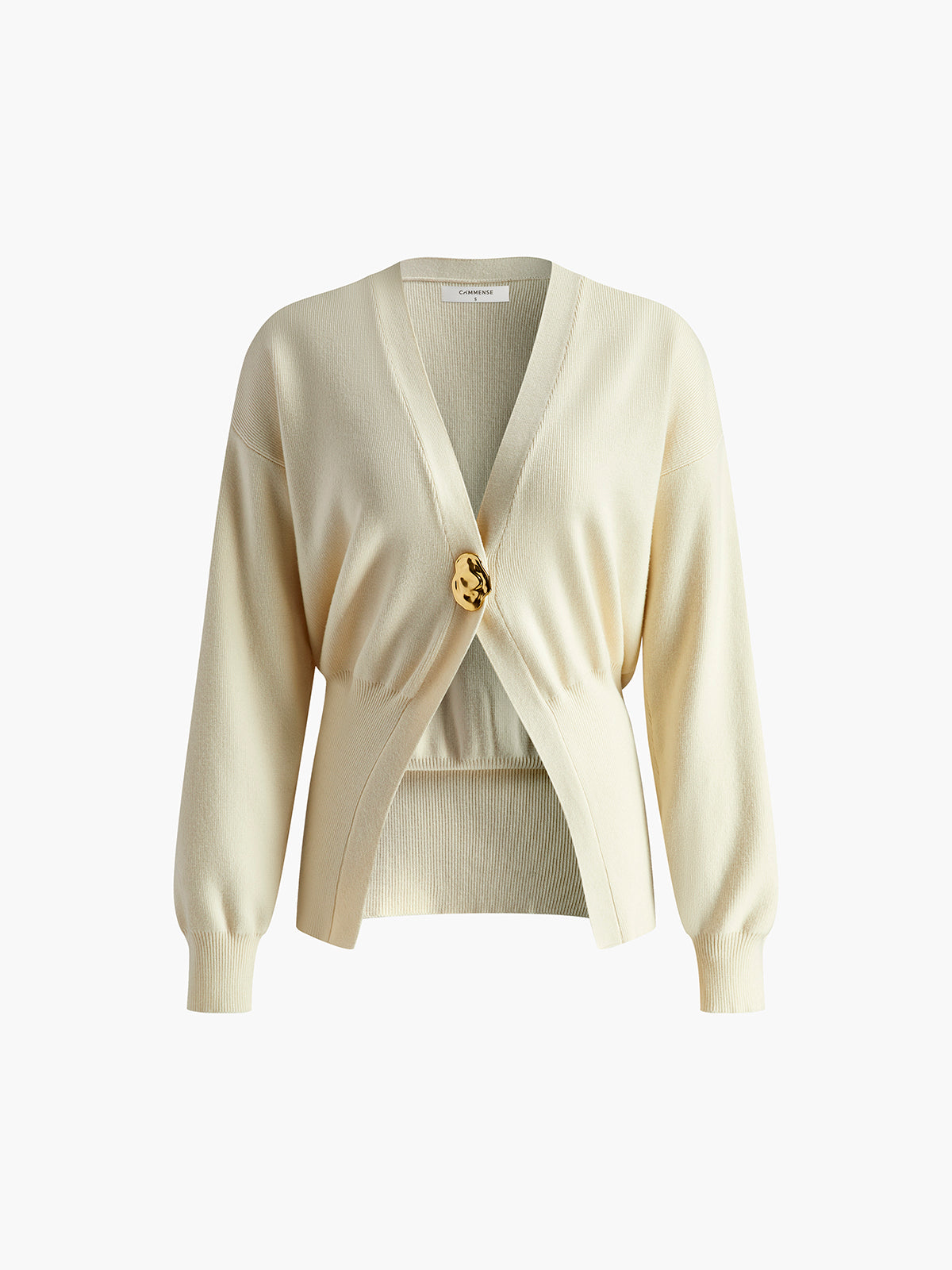 Damski Kardigan z Dekoracyjnym Guzikiem | Elegancki Sweter Damski