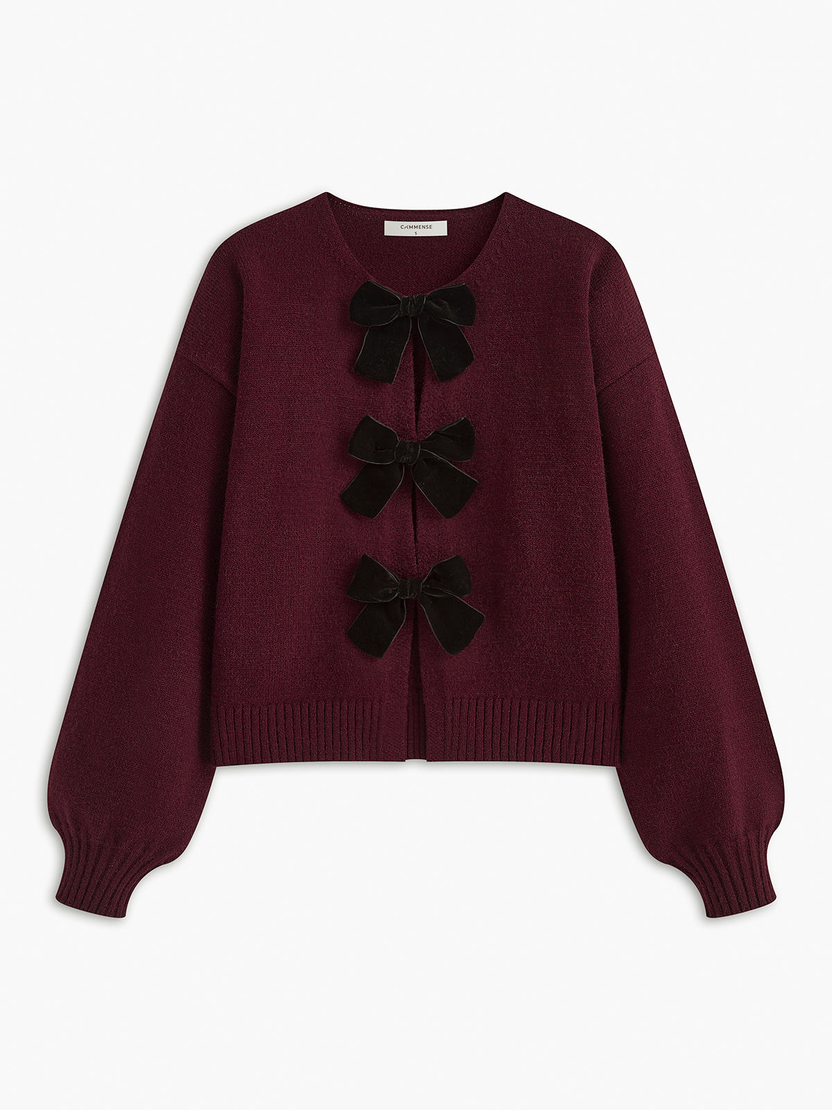 Sweter Damski z Kokardą i Rękawami Lantern | Stylowy Sweter Damski