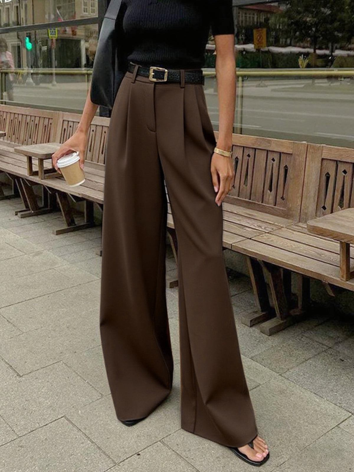 Damskie Spodnie z Szeroką Nogawką | Eleganckie Spodnie Damskie