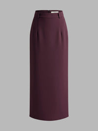 Długa Spódnica Maxi z Rozcięciem z Tyłu | Elegancka Spódnica Damska