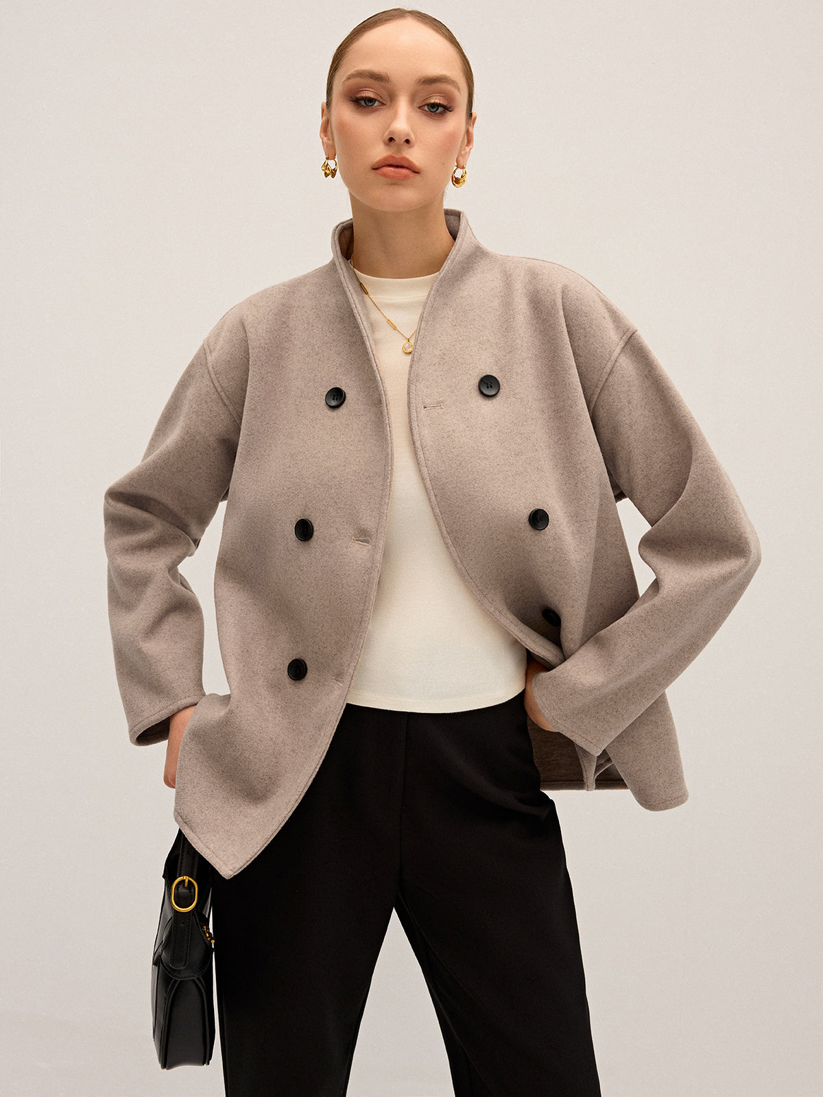 Damska Kurtka Oversize z Guzikami | Elegancka Kurtka Przejściowa Damska