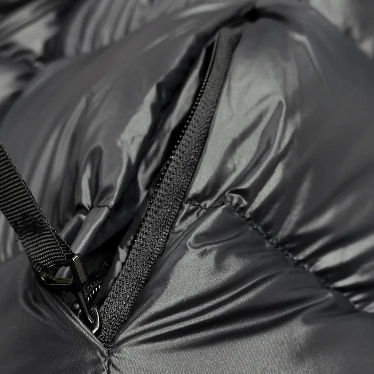 Kurtka Damska Zimowa Długa w Stylu Puchowym | Ciepła Kurtka Przeciwdeszczowa