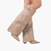 Kozaki Damskie Wysokie z Szeroką Cholewką | Eleganckie Buty Damskie na Sezon Jesienno-Zimowy