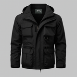 Męska Kurtka Zimowa w Stylu Militarnym z Kapturem | Męska Kurtka na Chłodne Dni