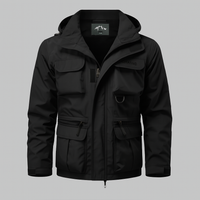 Męska Kurtka Zimowa w Stylu Militarnym z Kapturem | Męska Kurtka na Chłodne Dni