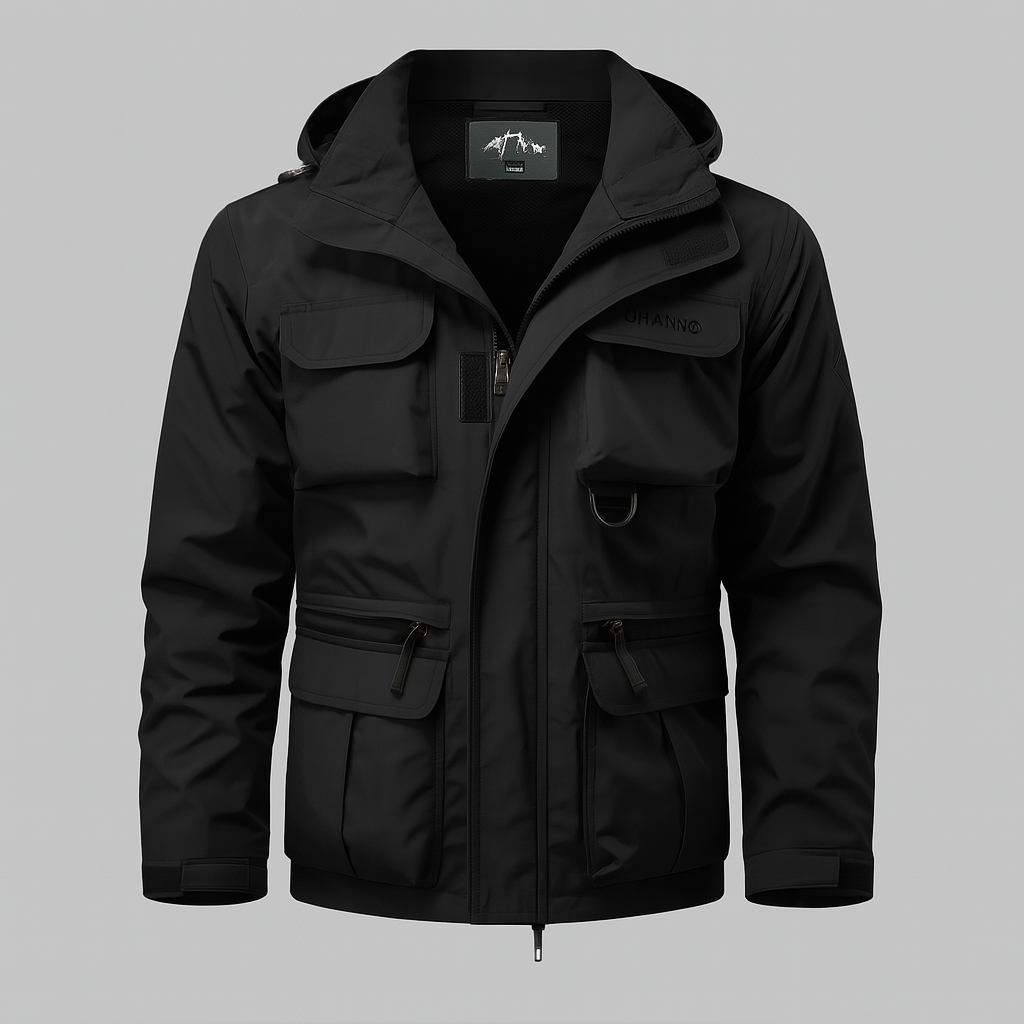 Męska Kurtka Zimowa w Stylu Militarnym z Kapturem | Męska Kurtka na Chłodne Dni