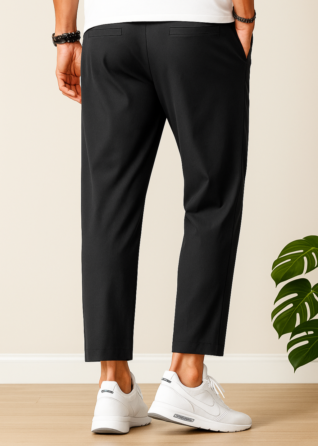 Męskie Spodnie Chinos Slim Fit | Elastyczny Pas | Nowoczesna Długość 7/8