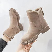 Damskie Buty Zimowe do Połowy Łydki w Eleganckim Stylu | Ciepłe Obuwie Damskie
