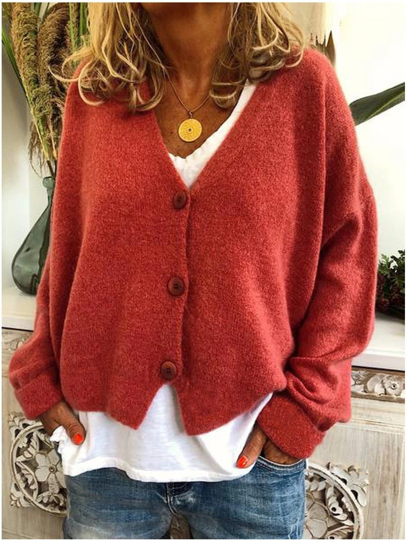 Sweter Kardigan Damski | Luźny Krój | Styl Casual | Całoroczna Warstwa
