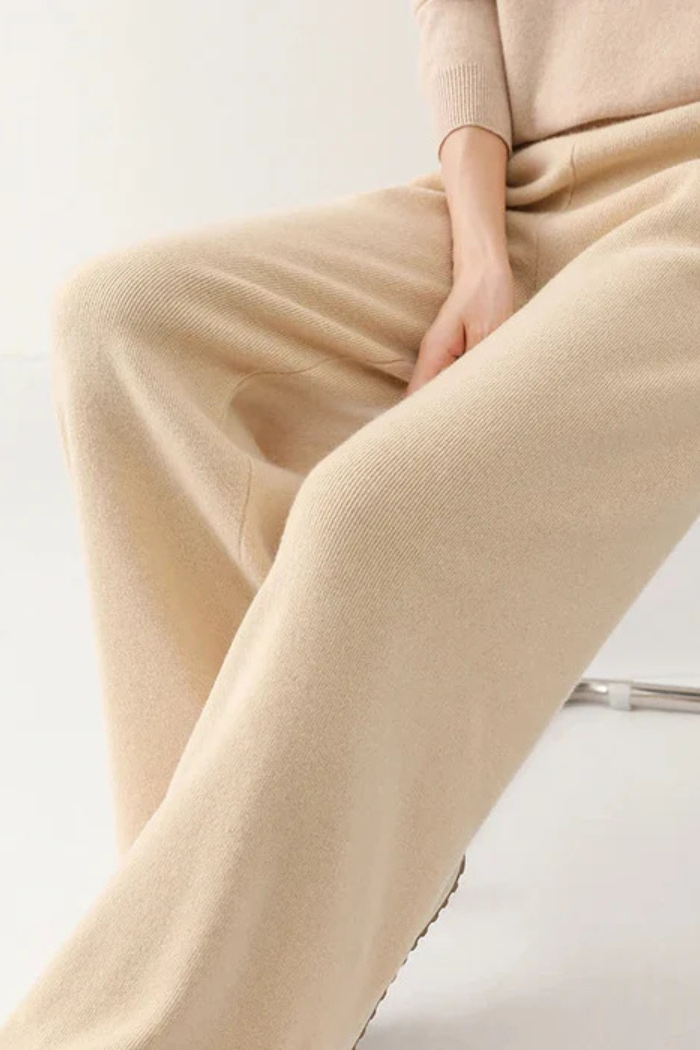 Damskie Spodnie z Wysokim Stanem w Stylu Luźnych Dzwonów | Eleganckie Spodnie Dresowe