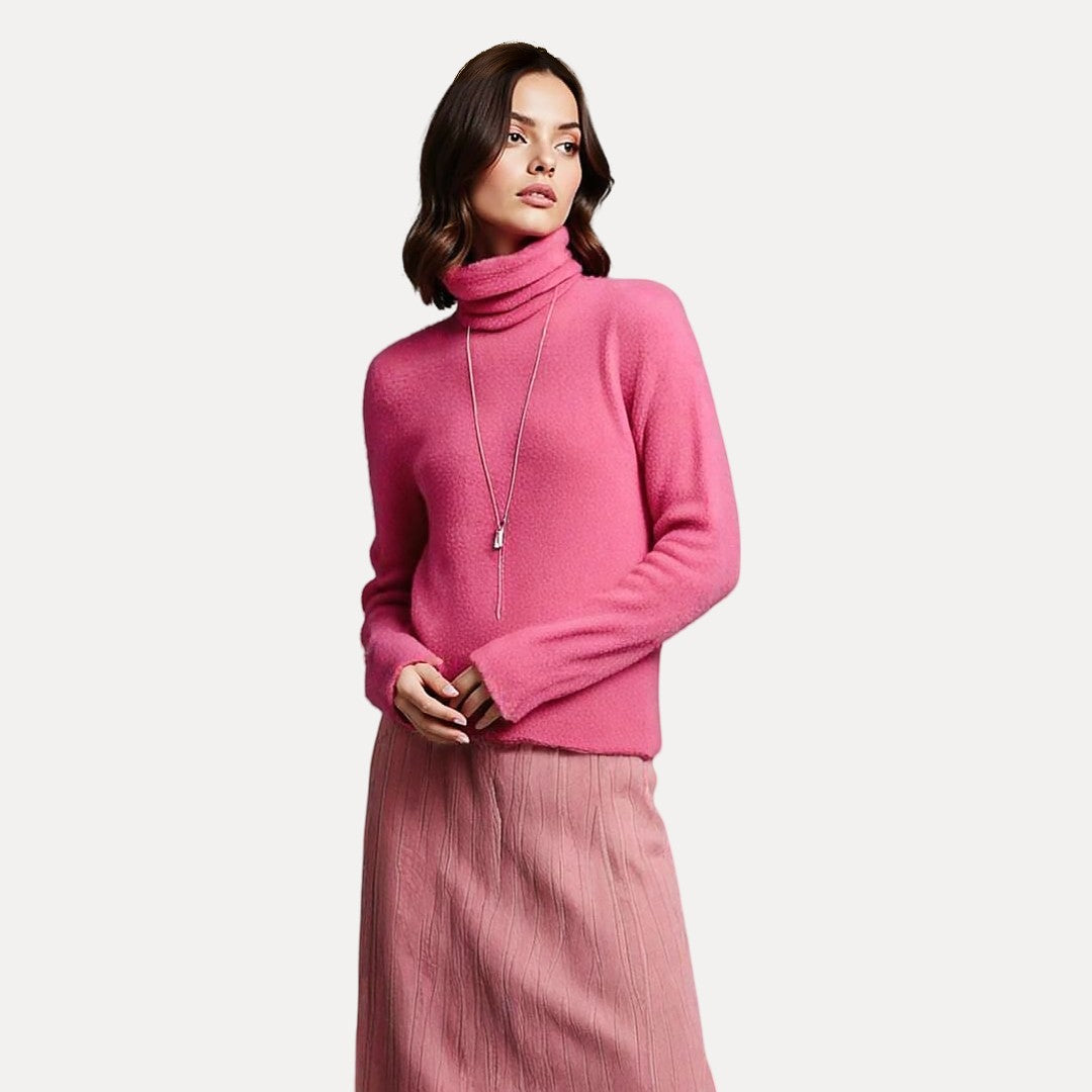 Golf Sweter z Żywego Koloru | Luźny Krój | Styl Zimowy