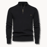 Sweter Męski z Półzamkiem | Lekka Dzianina | Ściągacze | Styl Smart Casual