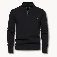Sweter Męski z Półzamkiem | Lekka Dzianina | Ściągacze | Styl Smart Casual