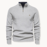 Sweter Męski z Półzamkiem | Lekka Dzianina | Ściągacze | Styl Smart Casual