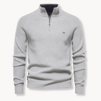 Sweter Męski z Półzamkiem | Lekka Dzianina | Ściągacze | Styl Smart Casual