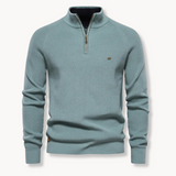 Sweter Męski z Półzamkiem | Lekka Dzianina | Ściągacze | Styl Smart Casual