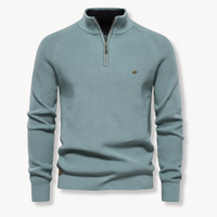Sweter Męski z Półzamkiem | Lekka Dzianina | Ściągacze | Styl Smart Casual