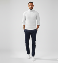 Męski Golf o Dopasowanym Kroju na Jesieni | Sweter Męski duży