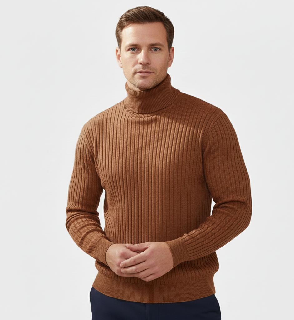 Męski Golf o Dopasowanym Kroju na Jesieni | Sweter Męski duży