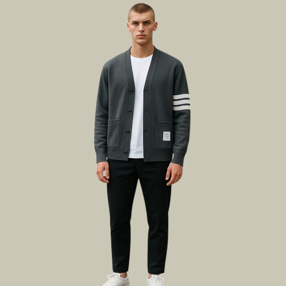Męski Kardigan z Klasycznym Zapięciem na Guziki | Elegancki Sweter na Każdą Porę Roku