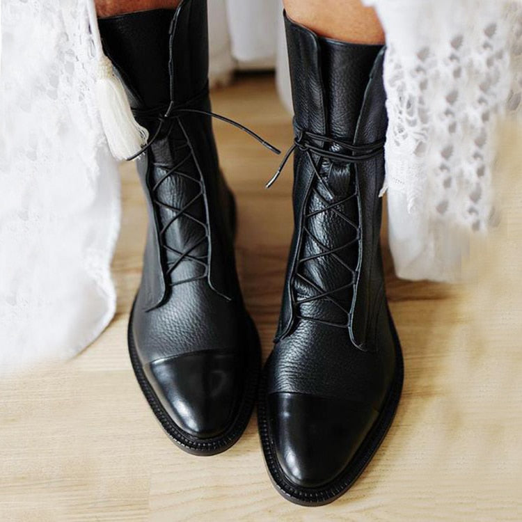 Botki Damskie Eleganckie na Obcasie | Klasyczne Czarne Buty Damskie