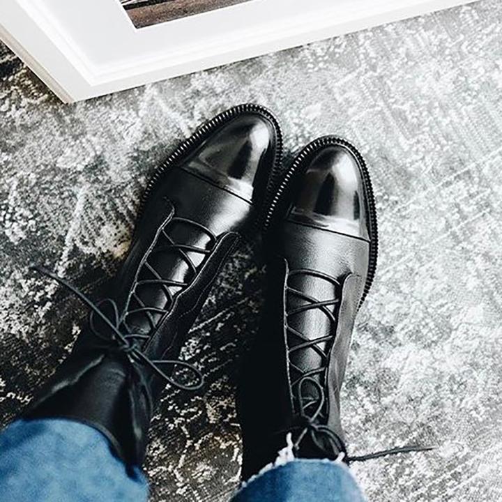 Botki Damskie Eleganckie na Obcasie | Klasyczne Czarne Buty Damskie