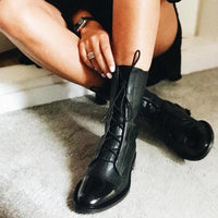 Botki Damskie Eleganckie na Obcasie | Klasyczne Czarne Buty Damskie