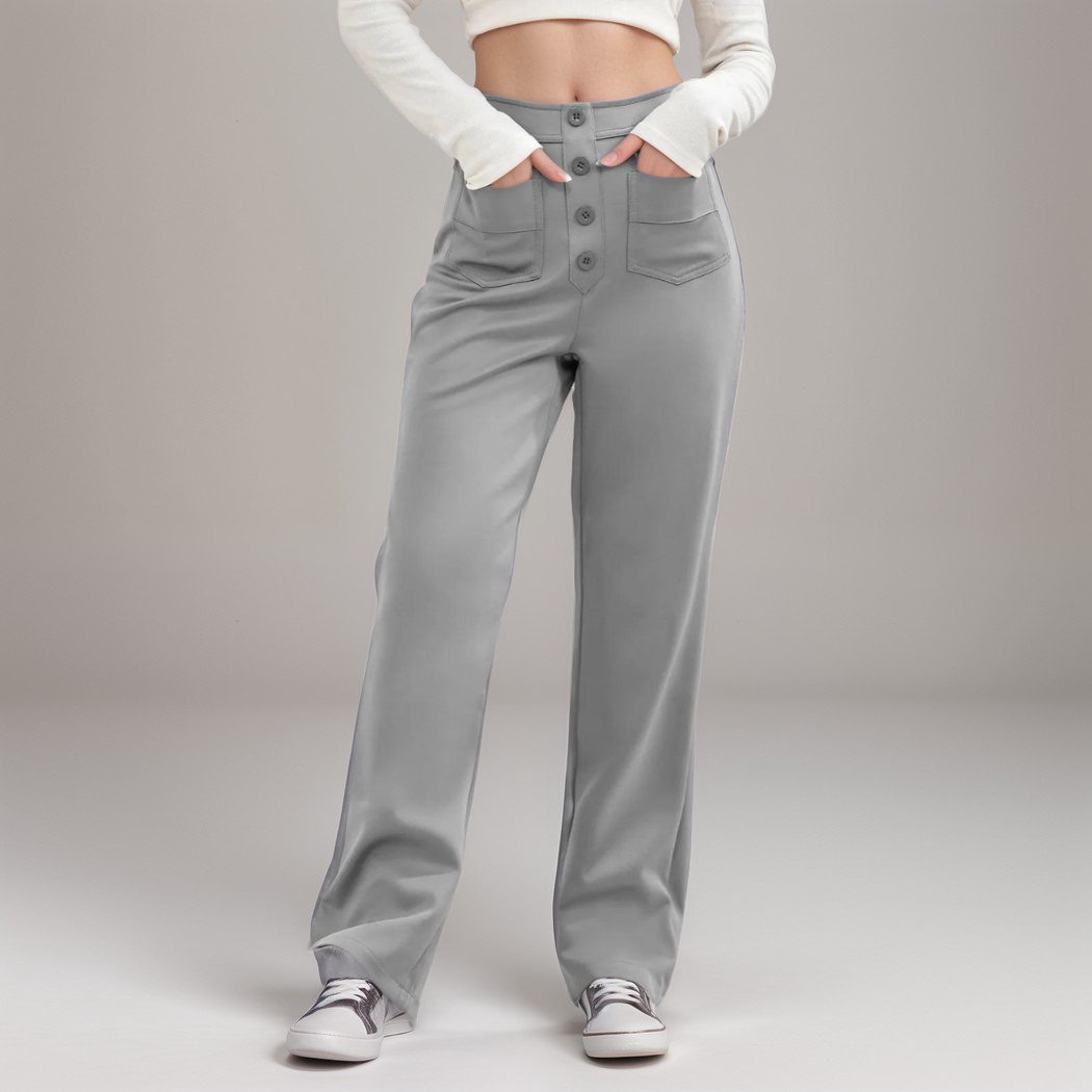 Spodnie z wysokim stanem | Szerokie nogawki | Styl retro | Modny casual