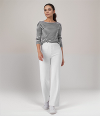 Spodnie z wysokim stanem | Szerokie nogawki | Styl retro | Modny casual