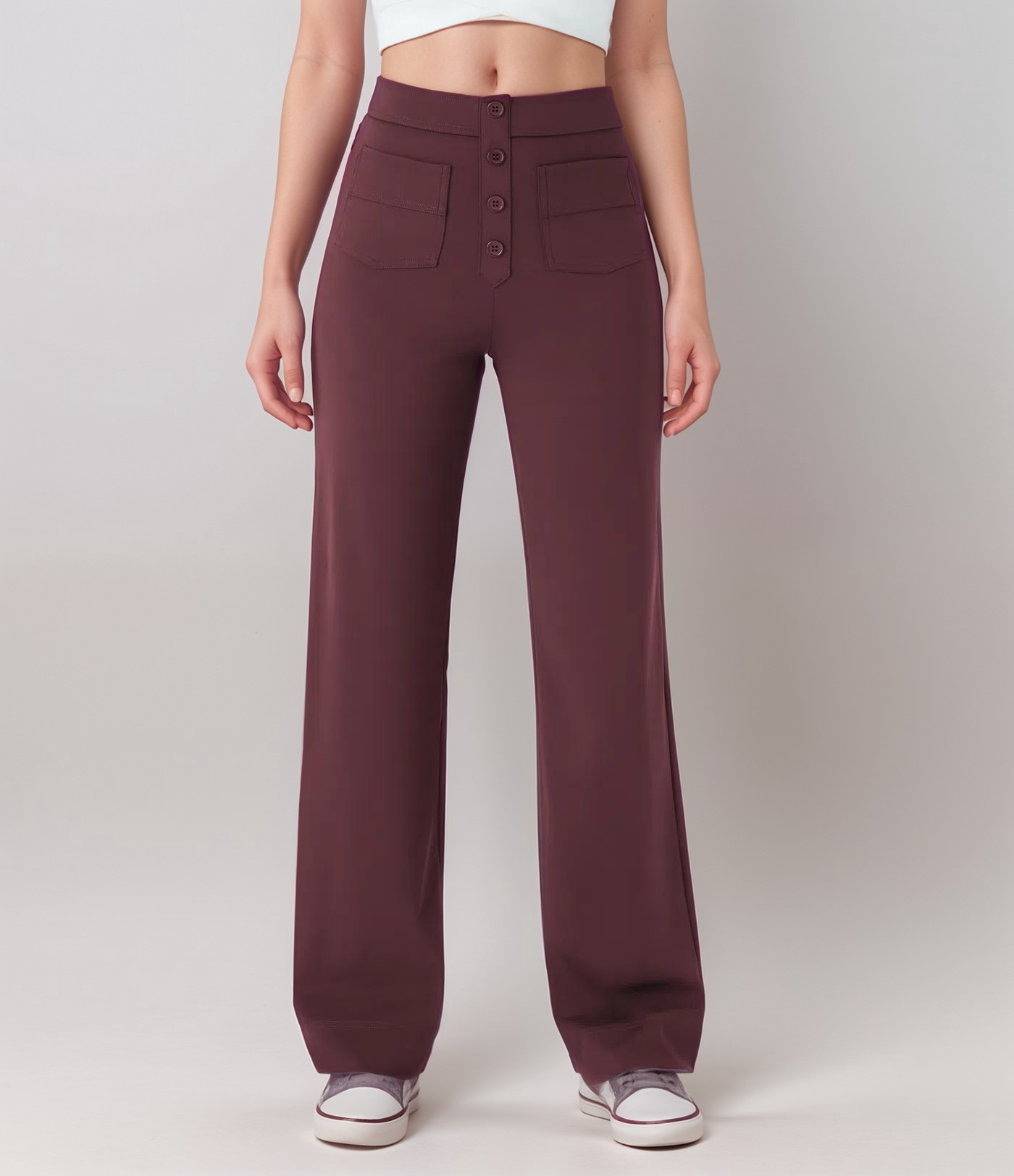 Spodnie z wysokim stanem | Szerokie nogawki | Styl retro | Modny casual