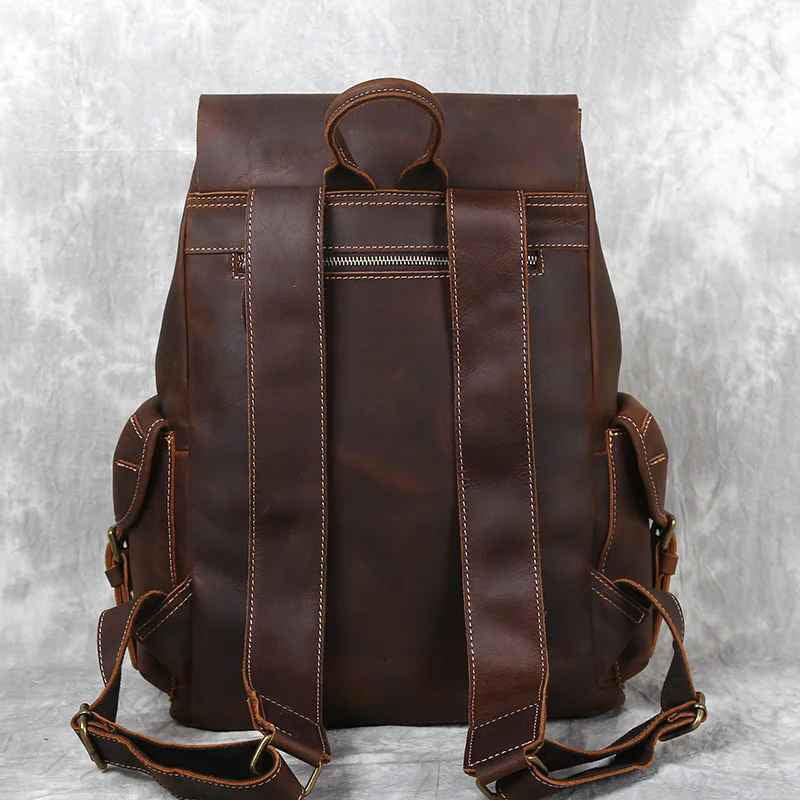 Męski Plecak Skórzany w Stylu Vintage | Elegancki Plecak na Pracę i Podróże