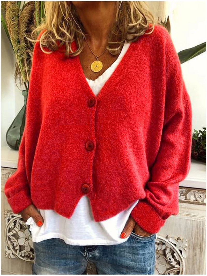 Sweter Kardigan Damski | Luźny Krój | Styl Casual | Całoroczna Warstwa