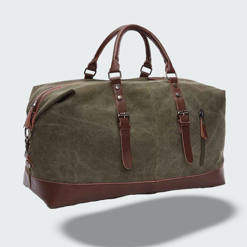 Torba Podróżna w Stylu Vintage z Woskowanego Płótna | Klasyczna Weekendowa Torba